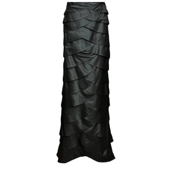 Victor Costa Dresses & Skirts - Victor Costa Black Tiered Ruffle Maxi Skirt – Elegant Eveningwear – Size 10